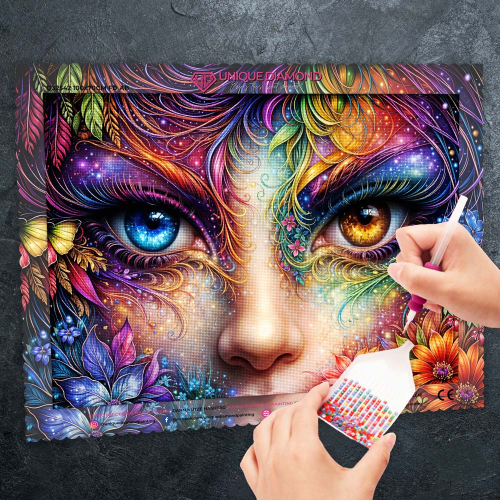 5D Diamond Painting – Cosmic Bloom Unique-Diamond