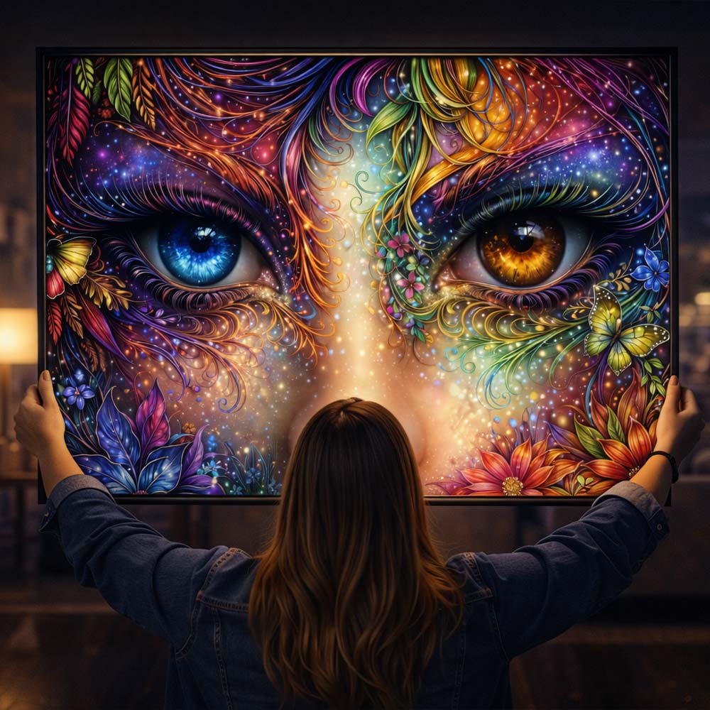 5D Diamond Painting – Cosmic Bloom Unique-Diamond