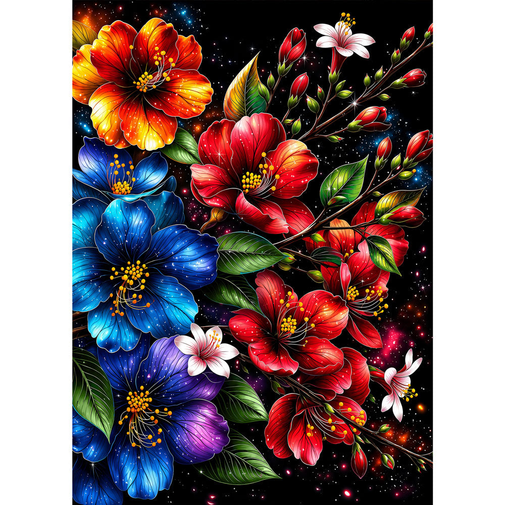 5D Diamond Painting – Cosmic Blossom Symphony | Unique Diamond