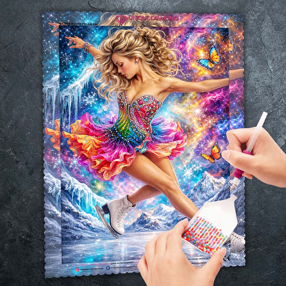 5D Diamond Painting – Cosmic Ice Skater