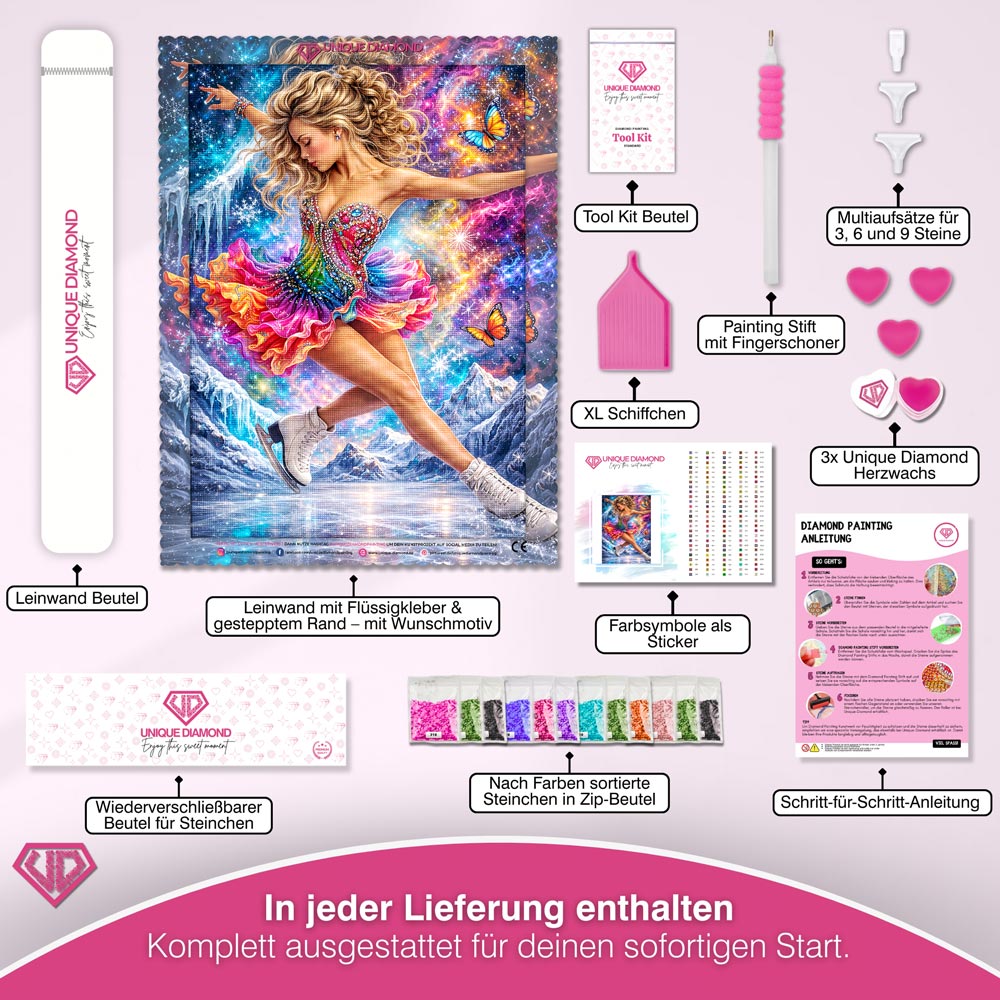5D Diamond Painting – Cosmic Ice Skater
