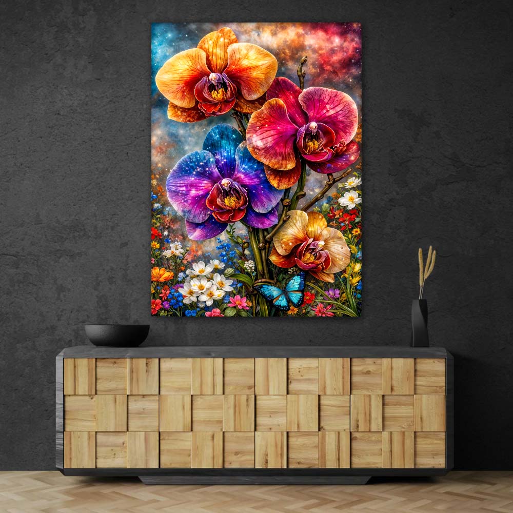 5D Diamond Painting – Cosmic Orchid Garden