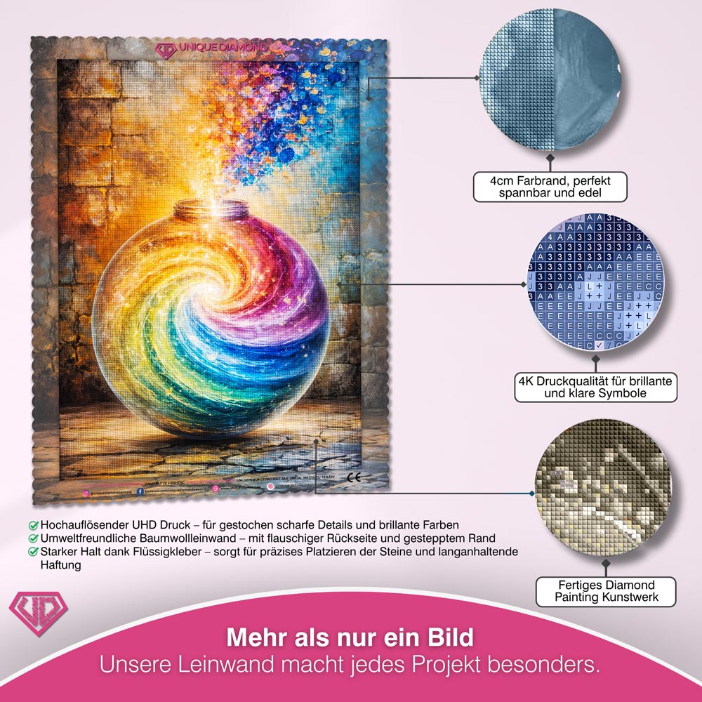 5D Diamond Painting – Cosmic Rainbow Vortex