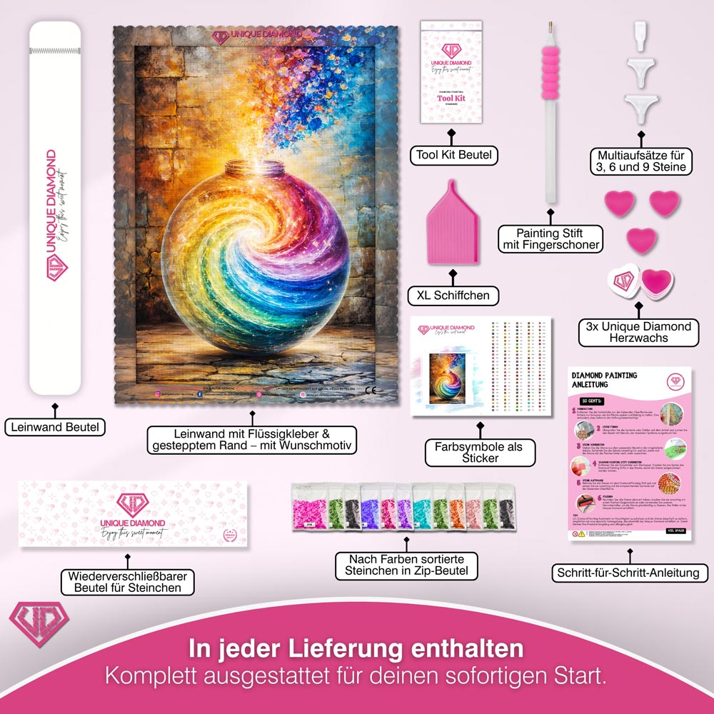 5D Diamond Painting – Cosmic Rainbow Vortex