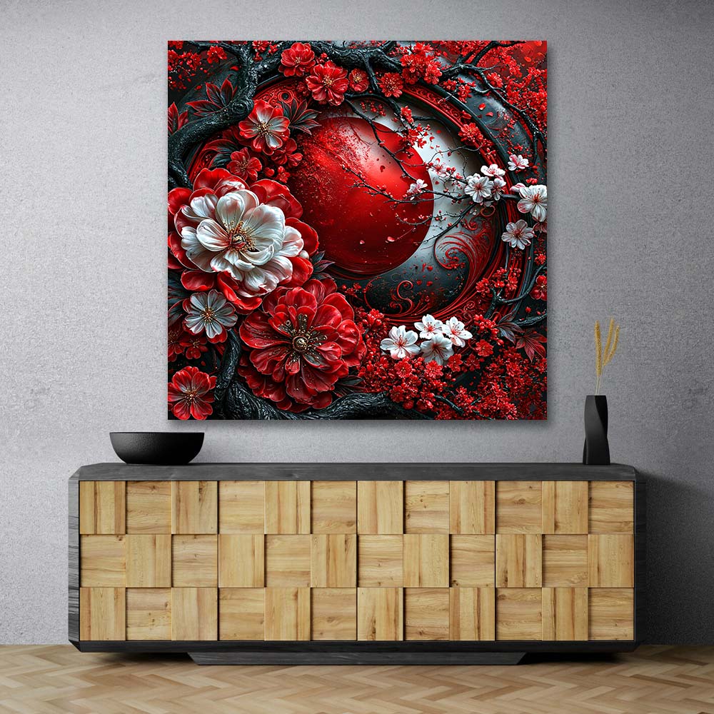 5D Diamond Painting – Crimson Sakura Eclipse