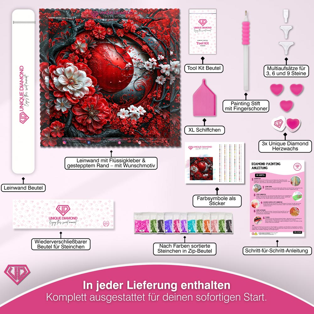 5D Diamond Painting – Crimson Sakura Eclipse