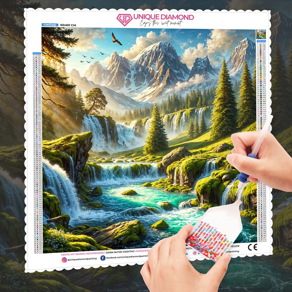 5D Diamond Painting – Das Lied der Smaragdwasser Unique-Diamond