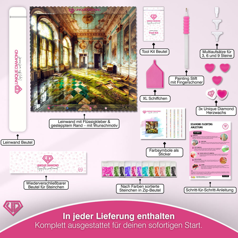 5D Diamond Painting – Das Vergessene Sonnenzimmer von Virellia Unique-Diamond