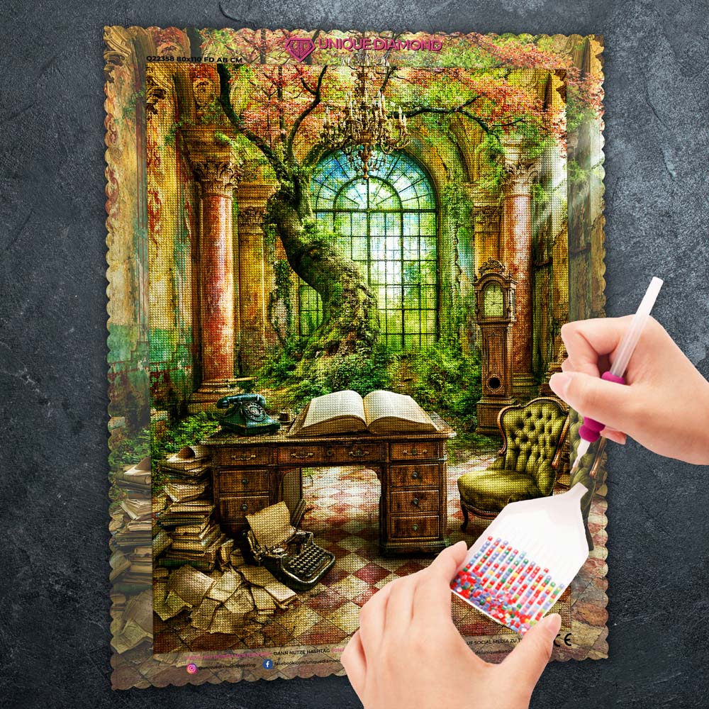 5D Diamond Painting – Das Vermächtnis der grünen Bibliothek