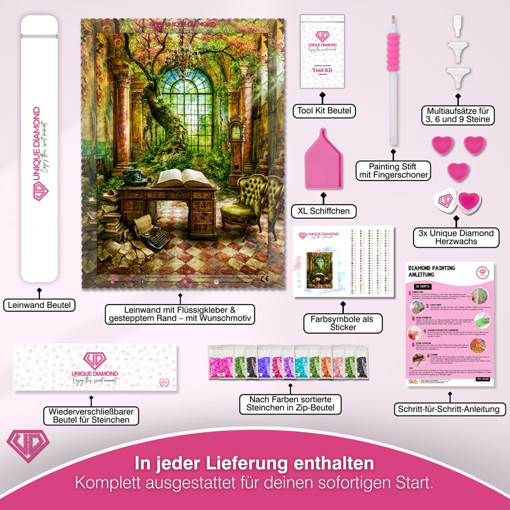 5D Diamond Painting – Das Vermächtnis der grünen Bibliothek