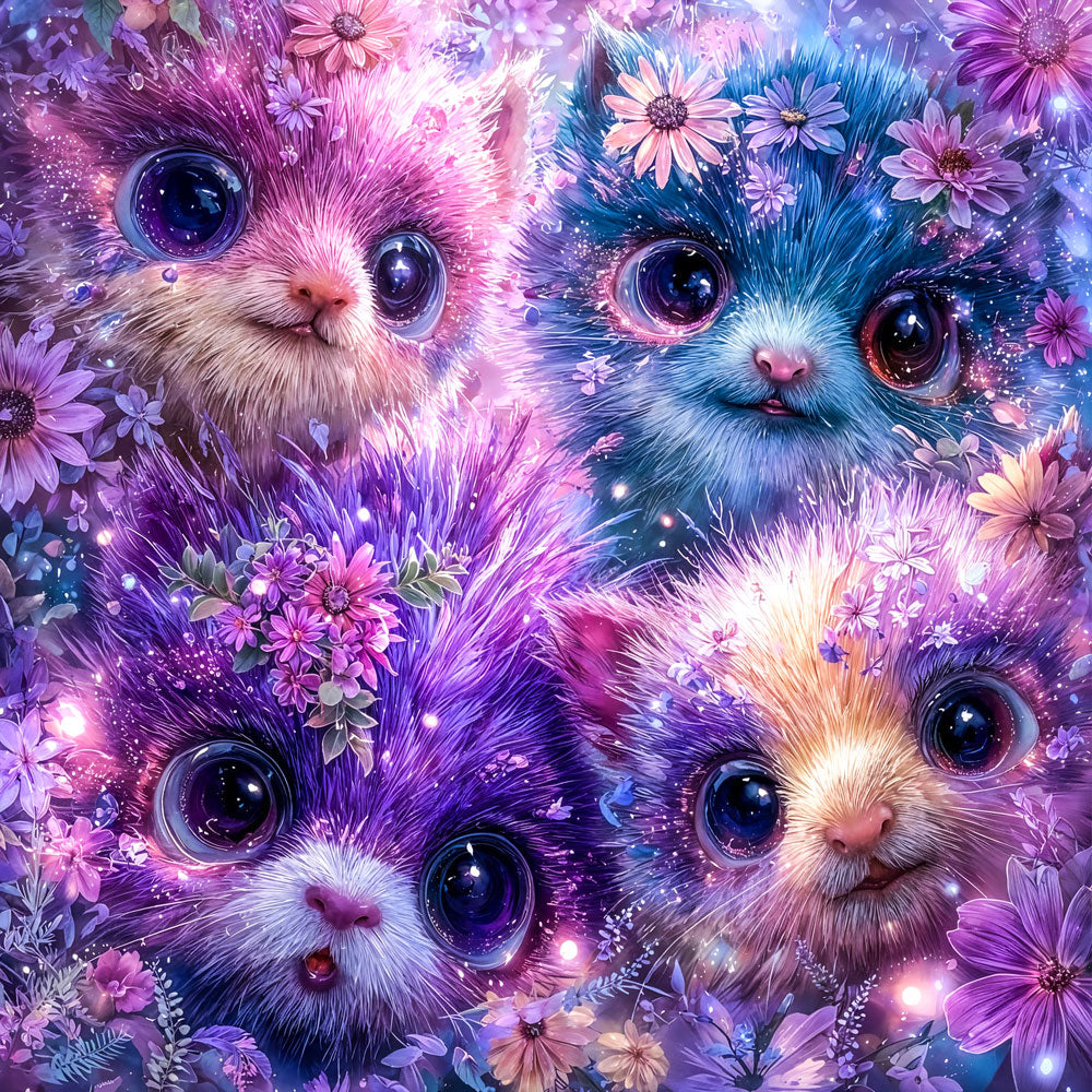 5D Diamond Painting – Die Blütenbande Unique-Diamond