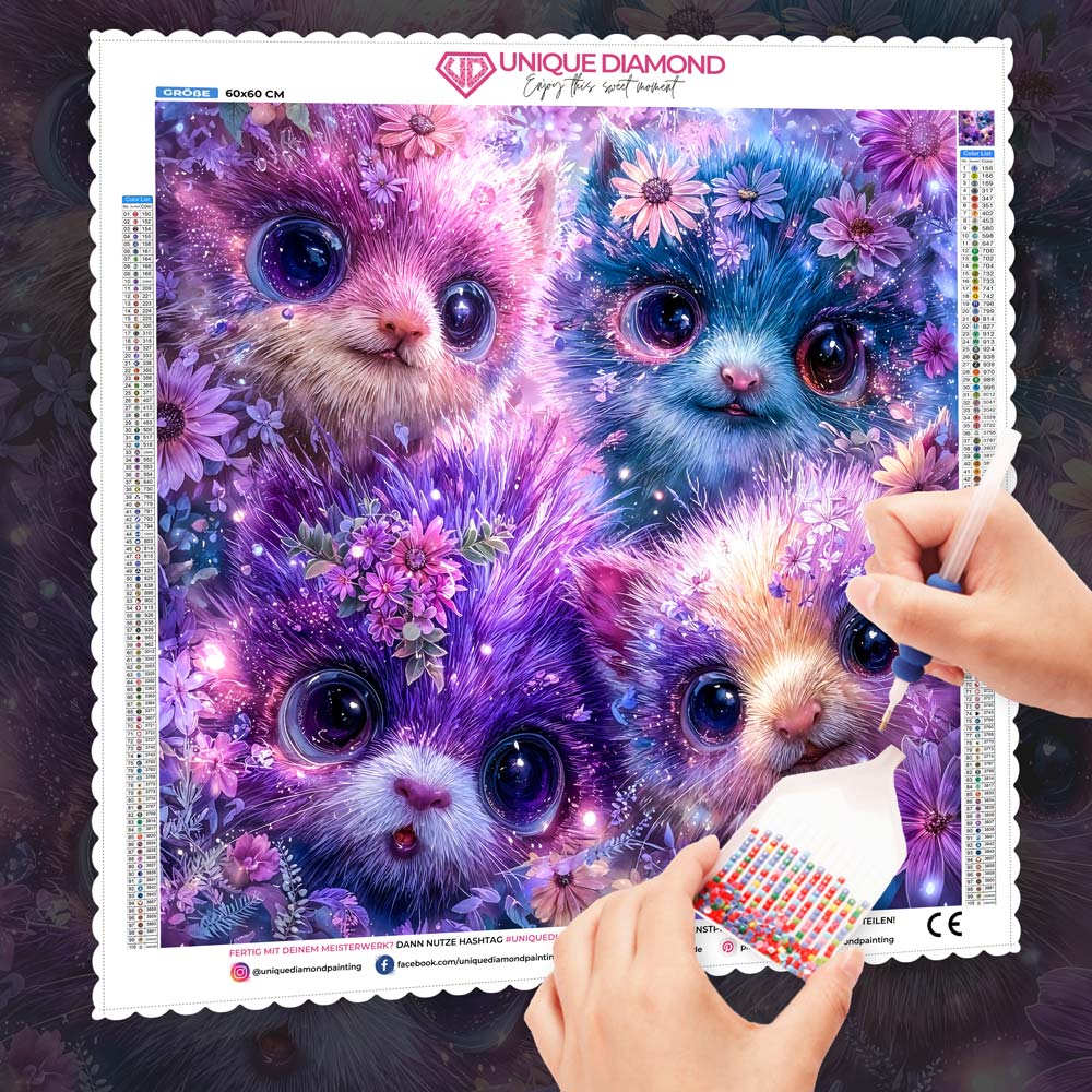 5D Diamond Painting – Die Blütenbande Unique-Diamond
