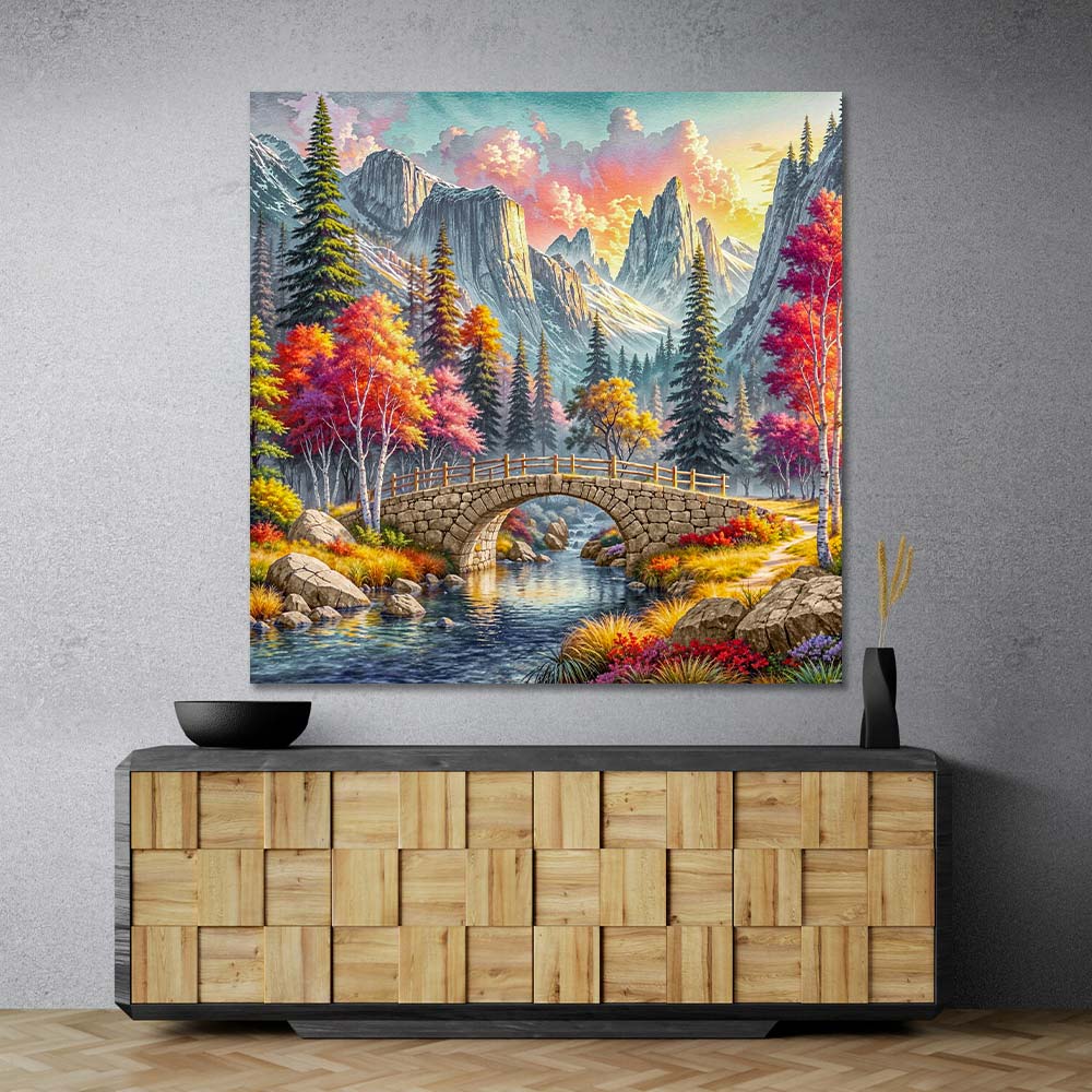 5D Diamond Painting – Die Brücke von Eldarhain, Unique-Diamond