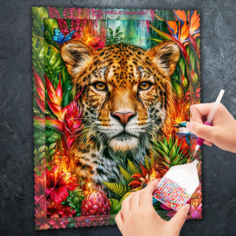 5D Diamond Painting – Dschungelgeist der Wildnis