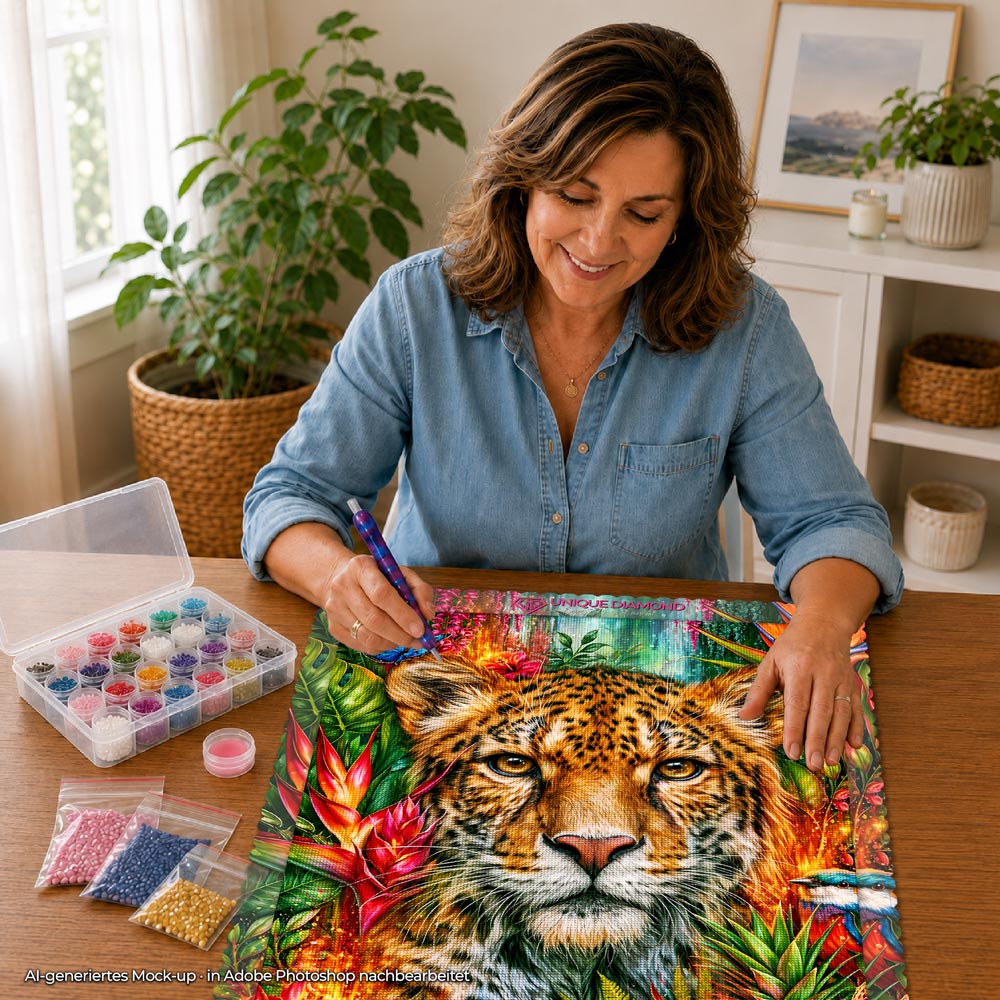 5D Diamond Painting – Dschungelgeist der Wildnis