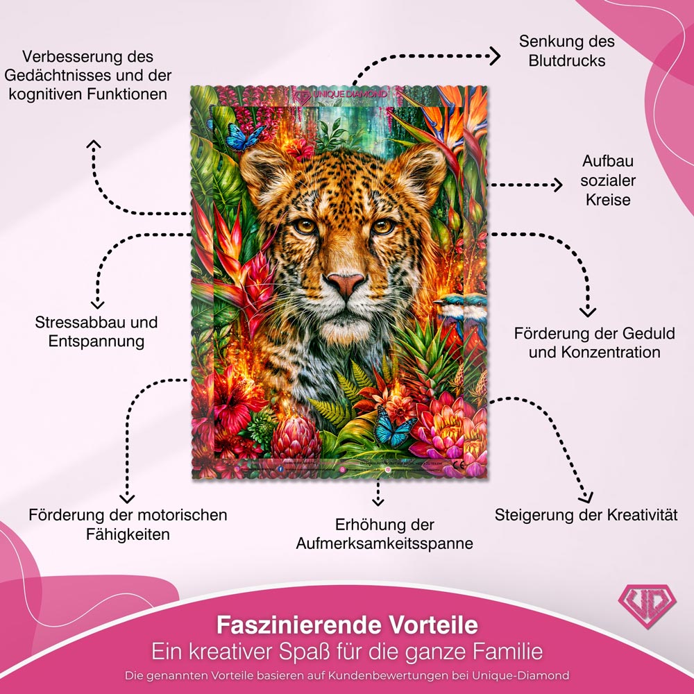 5D Diamond Painting – Dschungelgeist der Wildnis