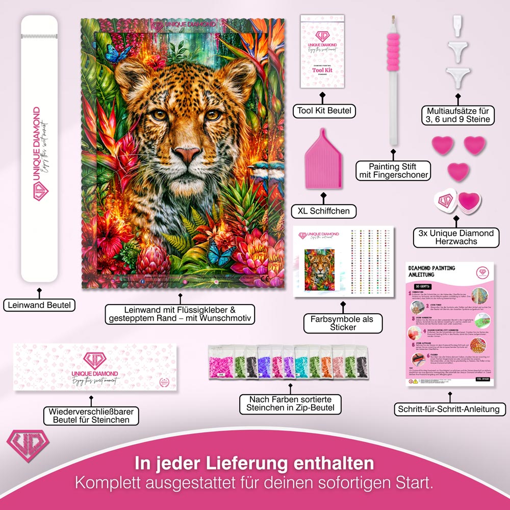 5D Diamond Painting – Dschungelgeist der Wildnis