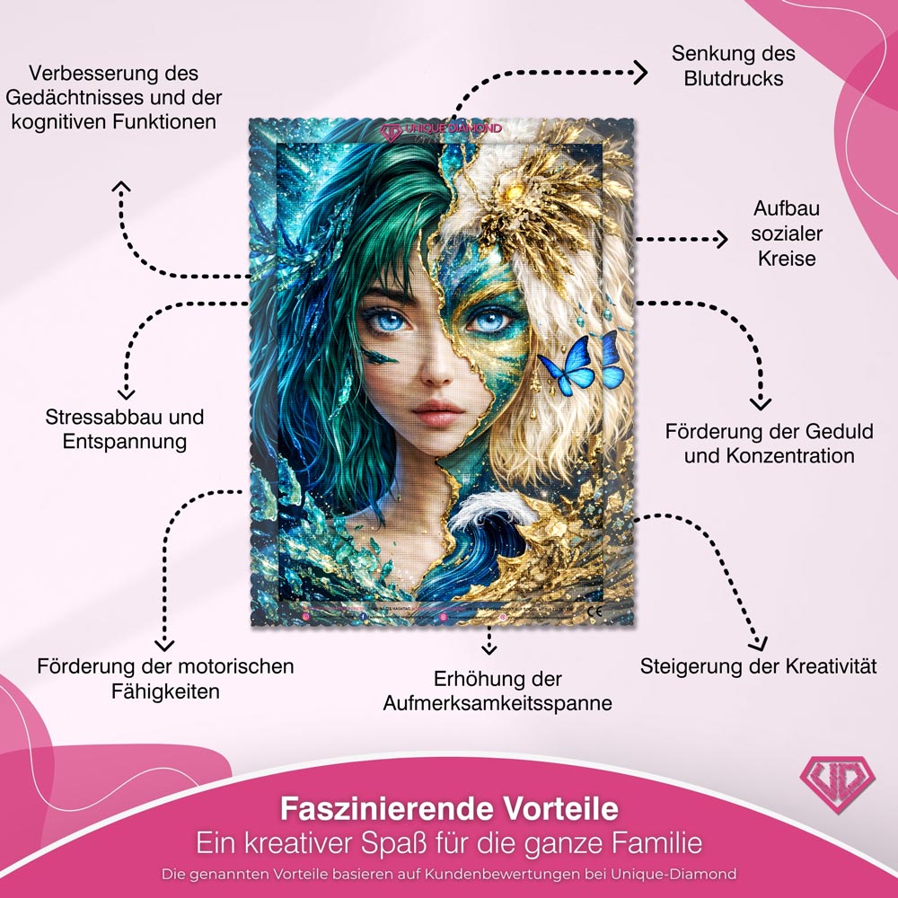 5D Diamond Painting – Dual Soul Enchantress