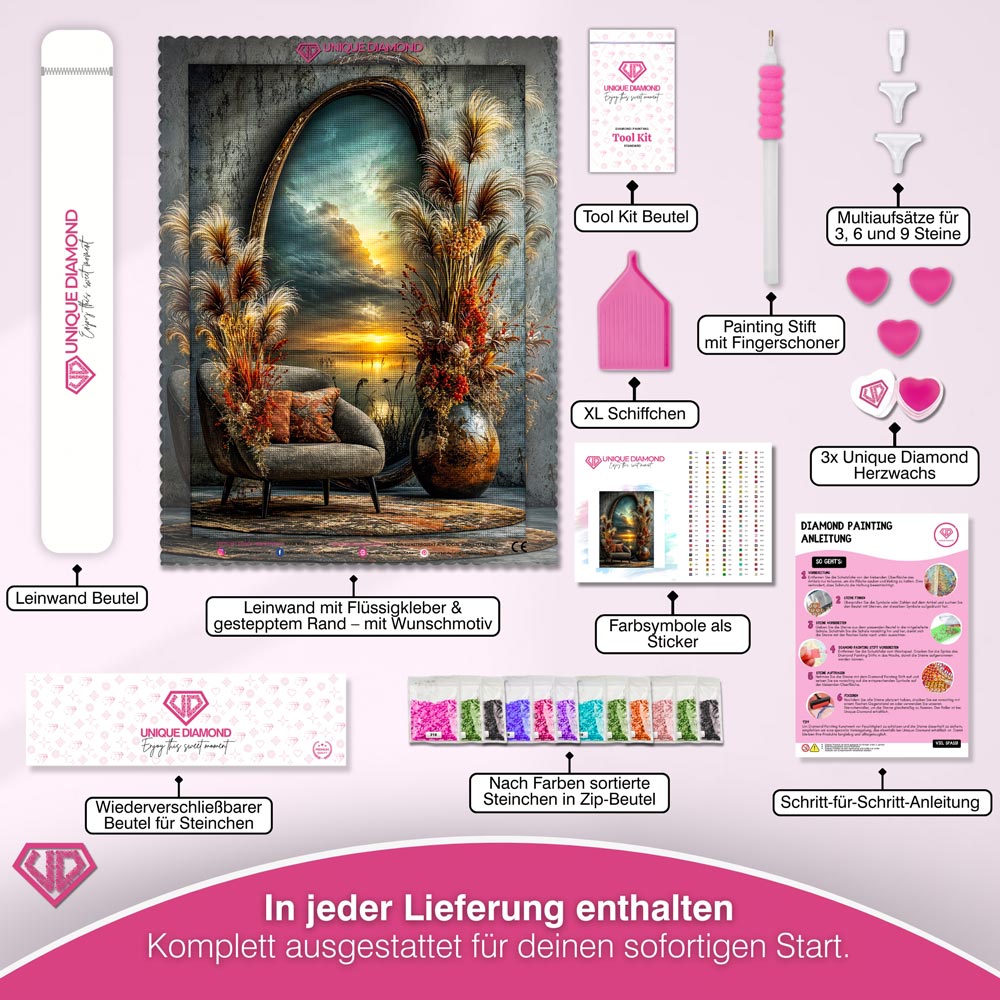 5D Diamond Painting – Elara Abendspiegel