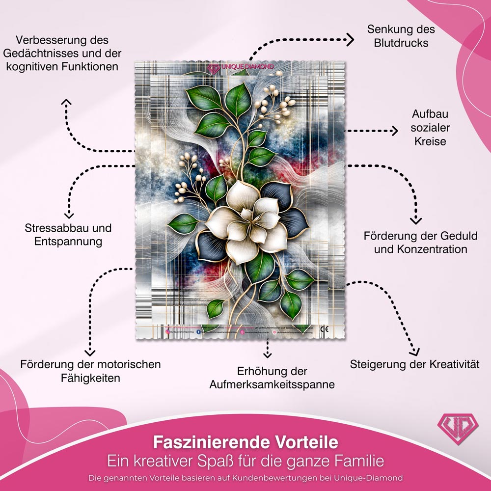 5D Diamond Painting – Elara im Seidengarten