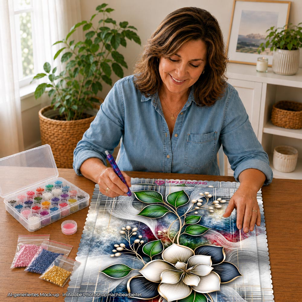 5D Diamond Painting – Elara im Seidengarten