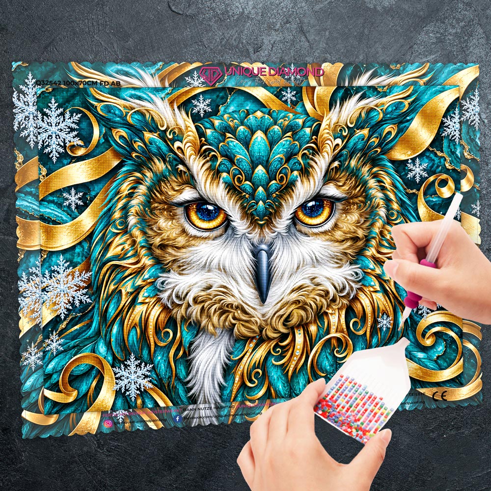 5D Diamond Painting – Elaria, Hüterin des Winterjuwels