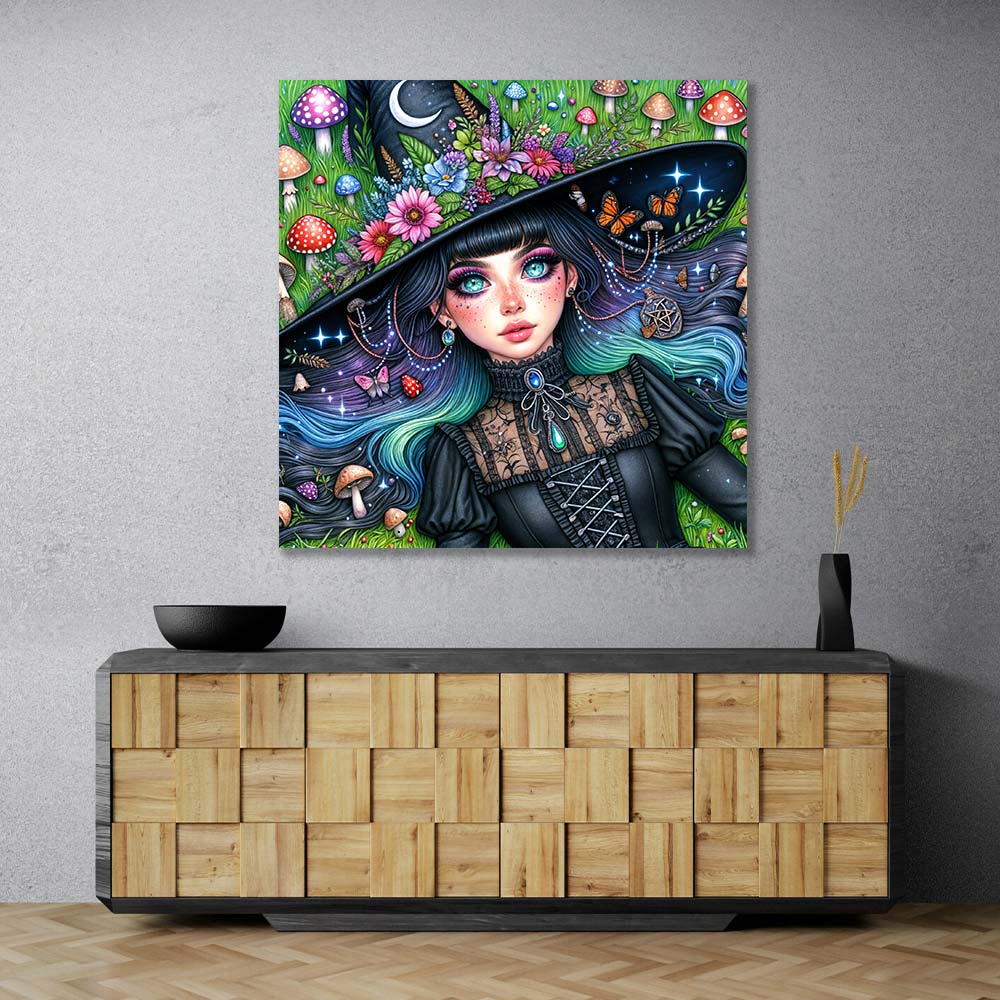 5D Diamond Painting – Elfenhexe im Zaubergarten, Unique-Diamond