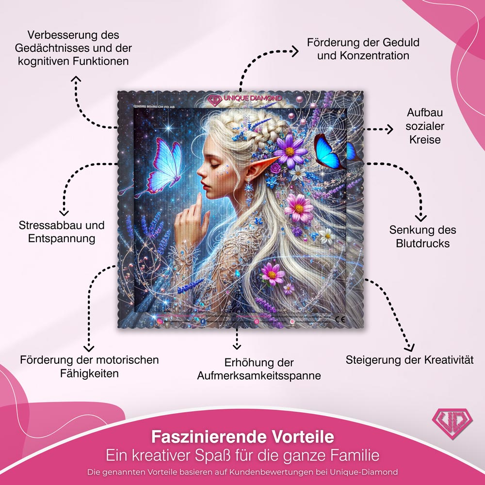 5D Diamond Painting – Elfenzauber im Sternenlicht Unique-Diamond