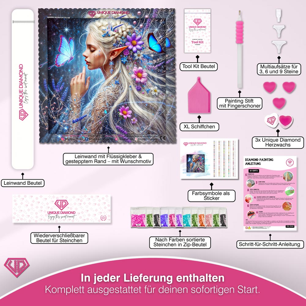 5D Diamond Painting – Elfenzauber im Sternenlicht Unique-Diamond