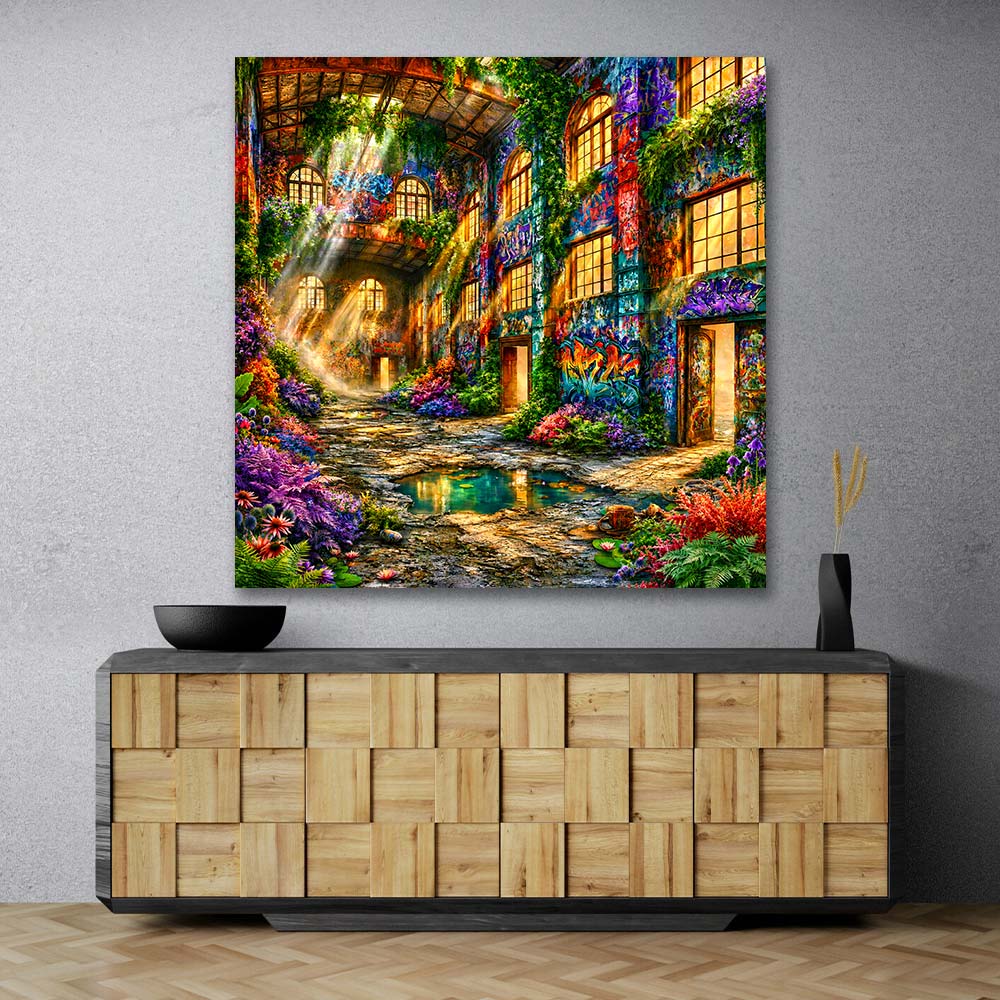 5D Diamond Painting – Elianas leuchtende Urban-Oase