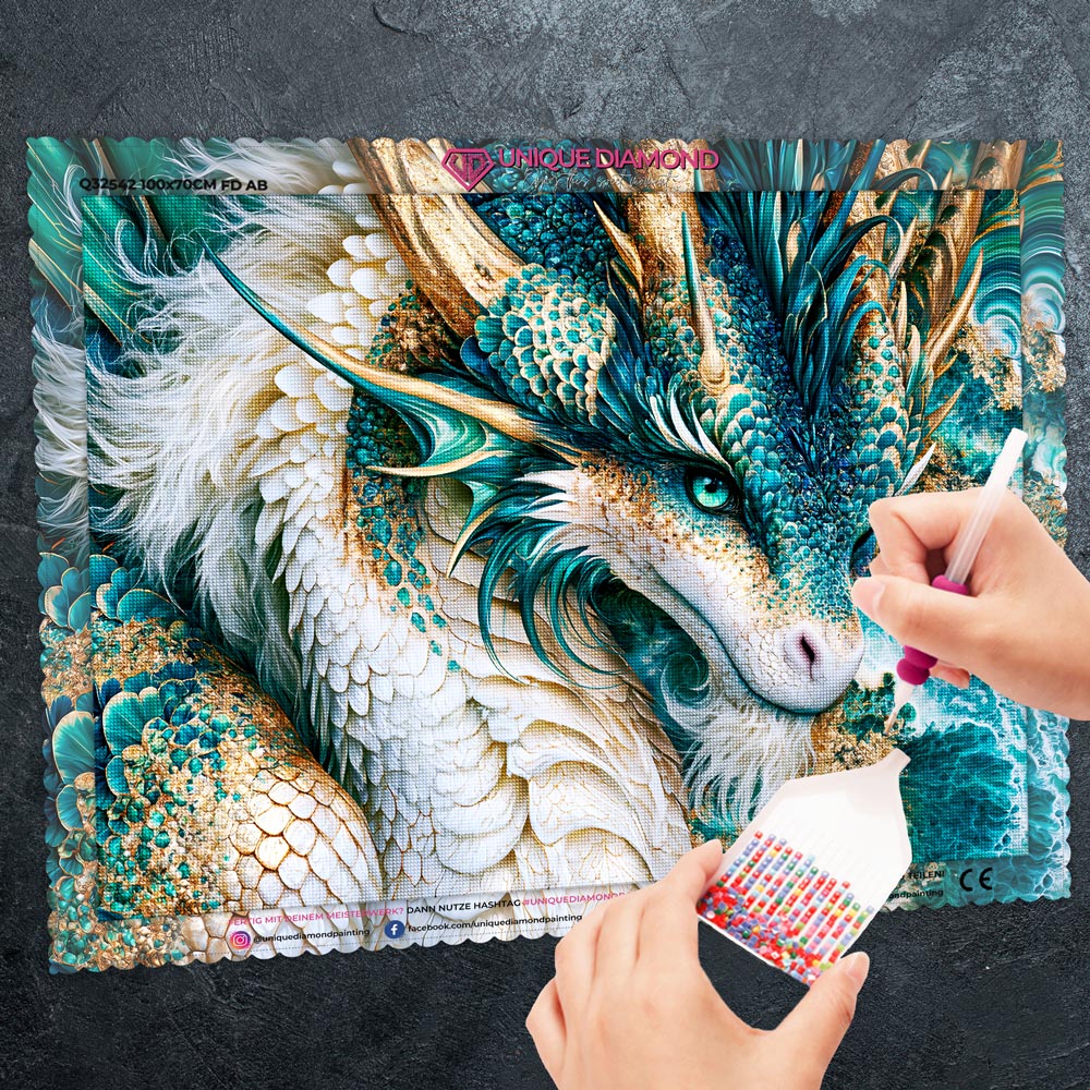 5D Diamond Painting – Elyndra die Smaragddrachin