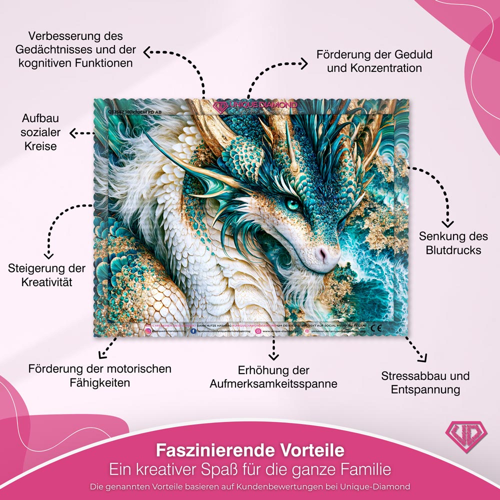 5D Diamond Painting – Elyndra die Smaragddrachin
