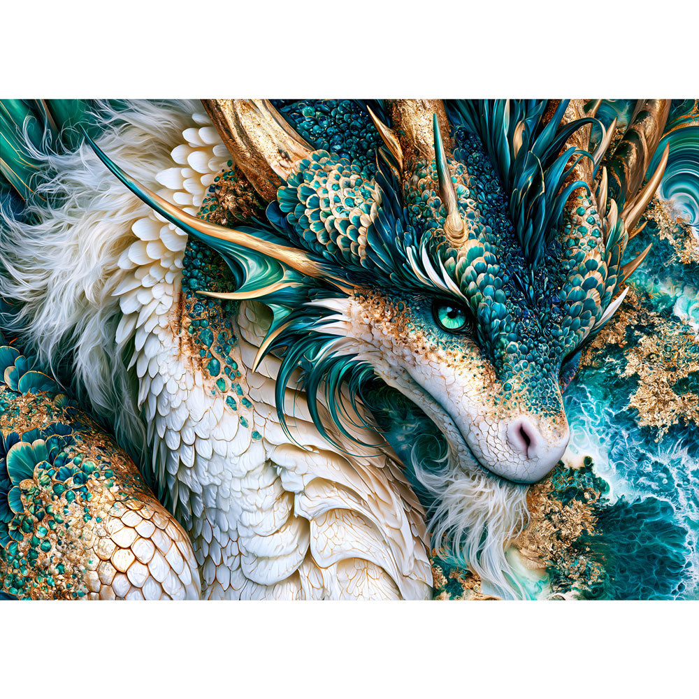 5D Diamond Painting – Elyndra die Smaragddrachin | Unique Diamond