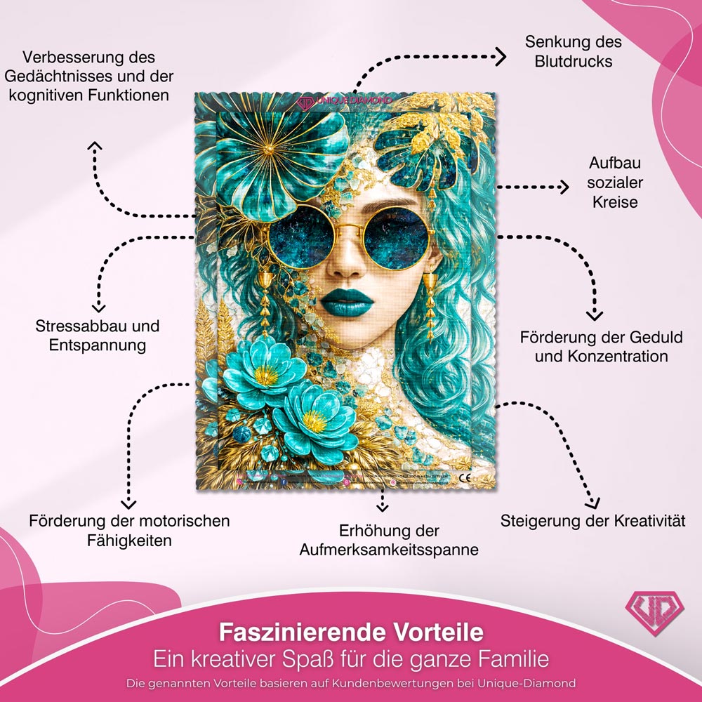 5D Diamond Painting – Emerald Glam Muse