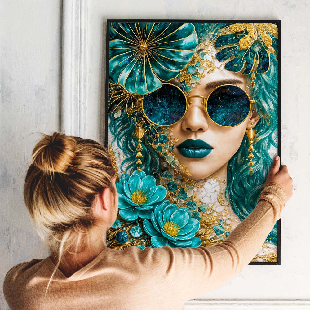 5D Diamond Painting – Emerald Glam Muse
