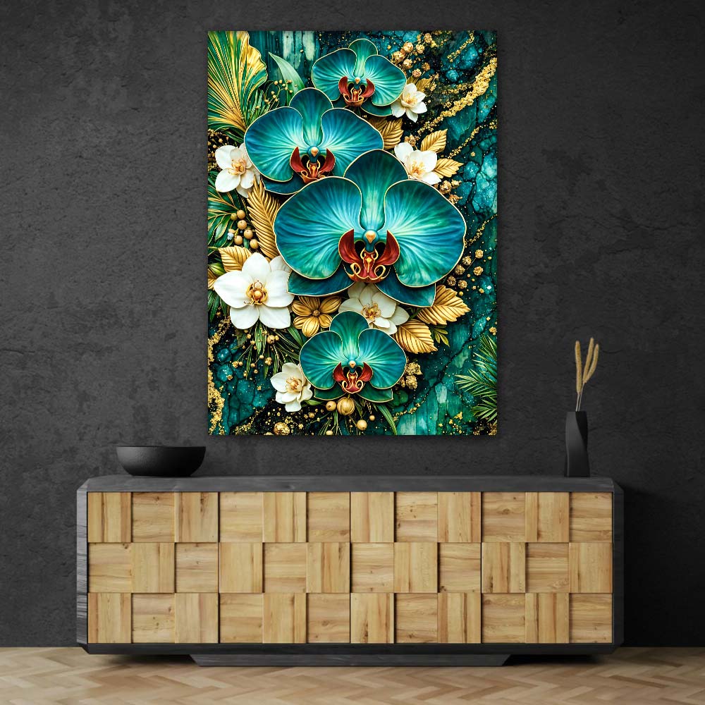 5D Diamond Painting – Emerald Orchid Elegance