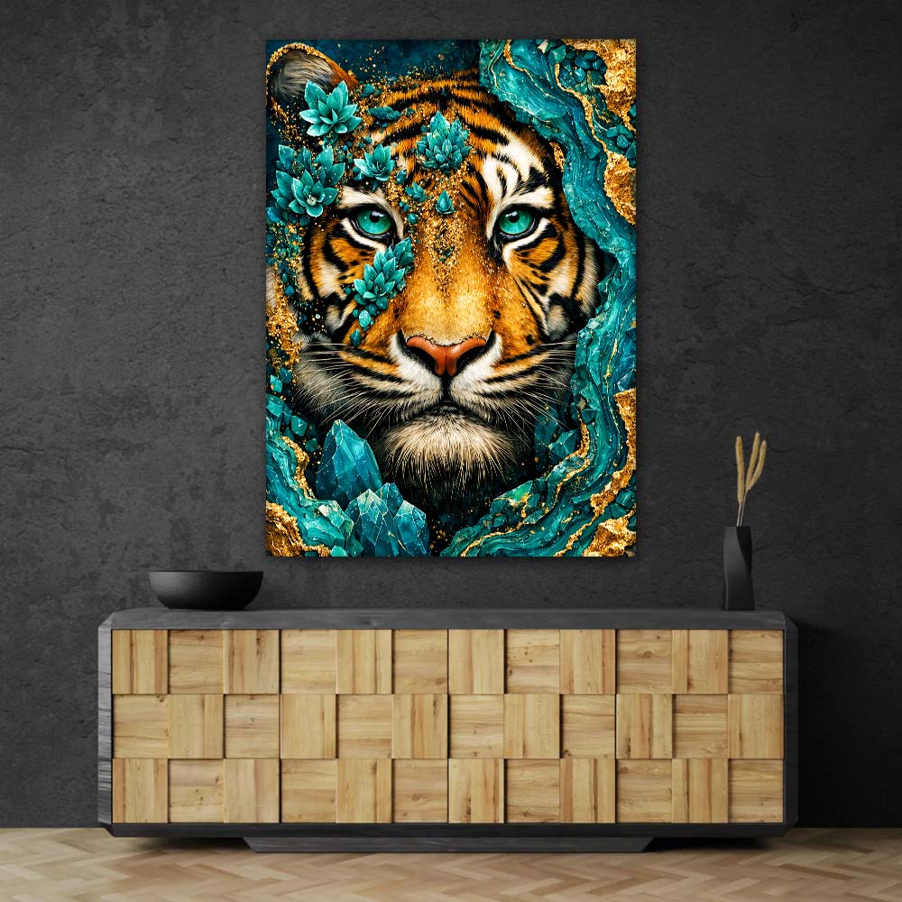 5D Diamond Painting – Emerald Tiger Spirit