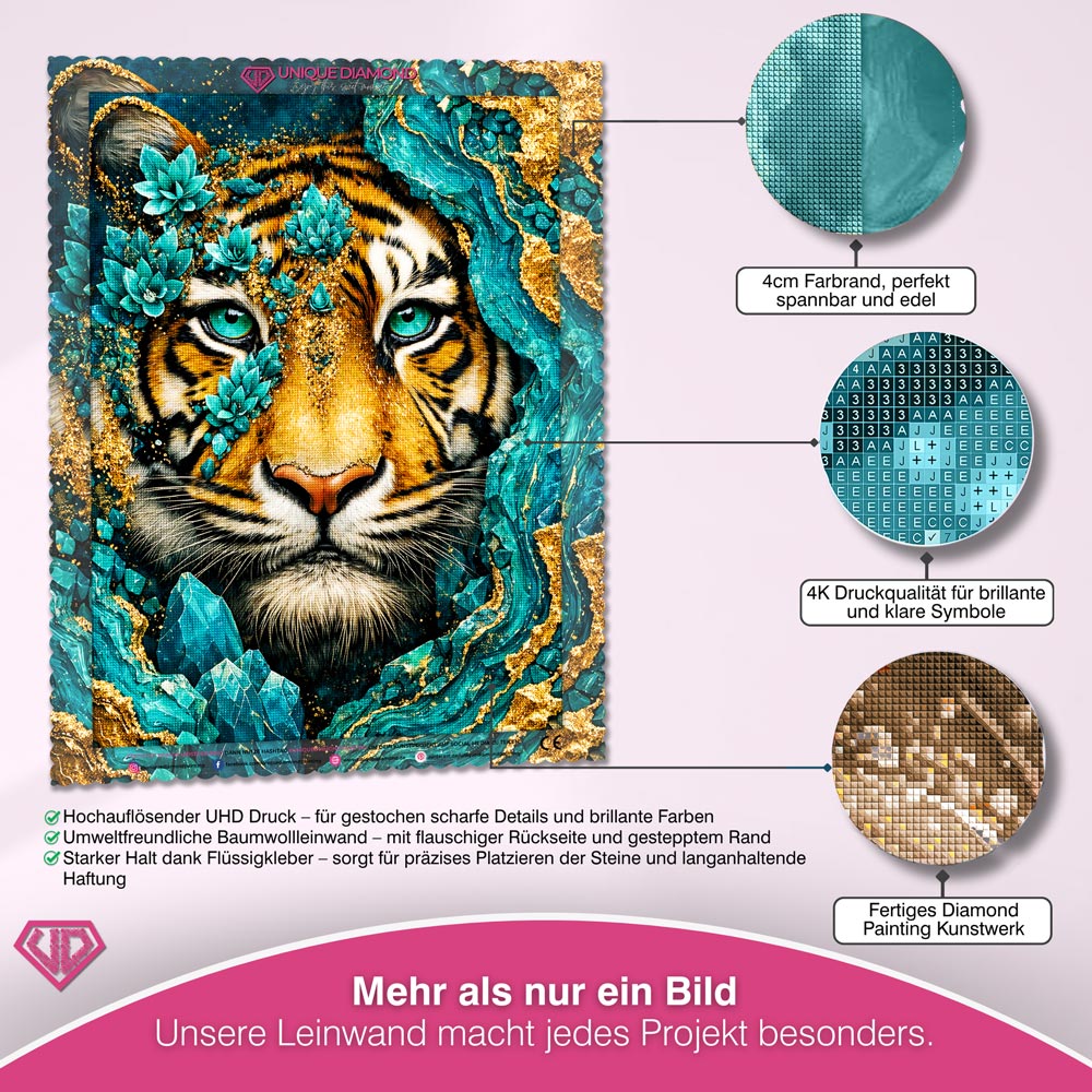 5D Diamond Painting – Emerald Tiger Spirit