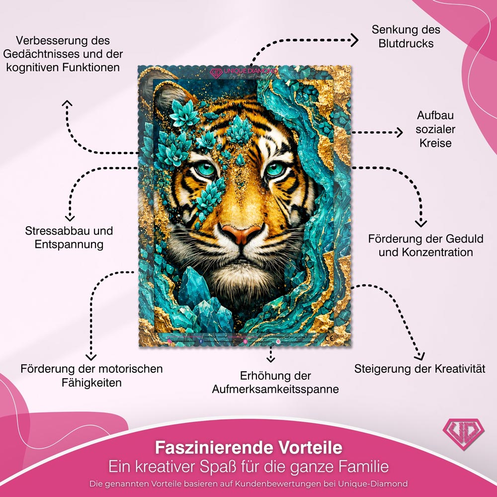 5D Diamond Painting – Emerald Tiger Spirit