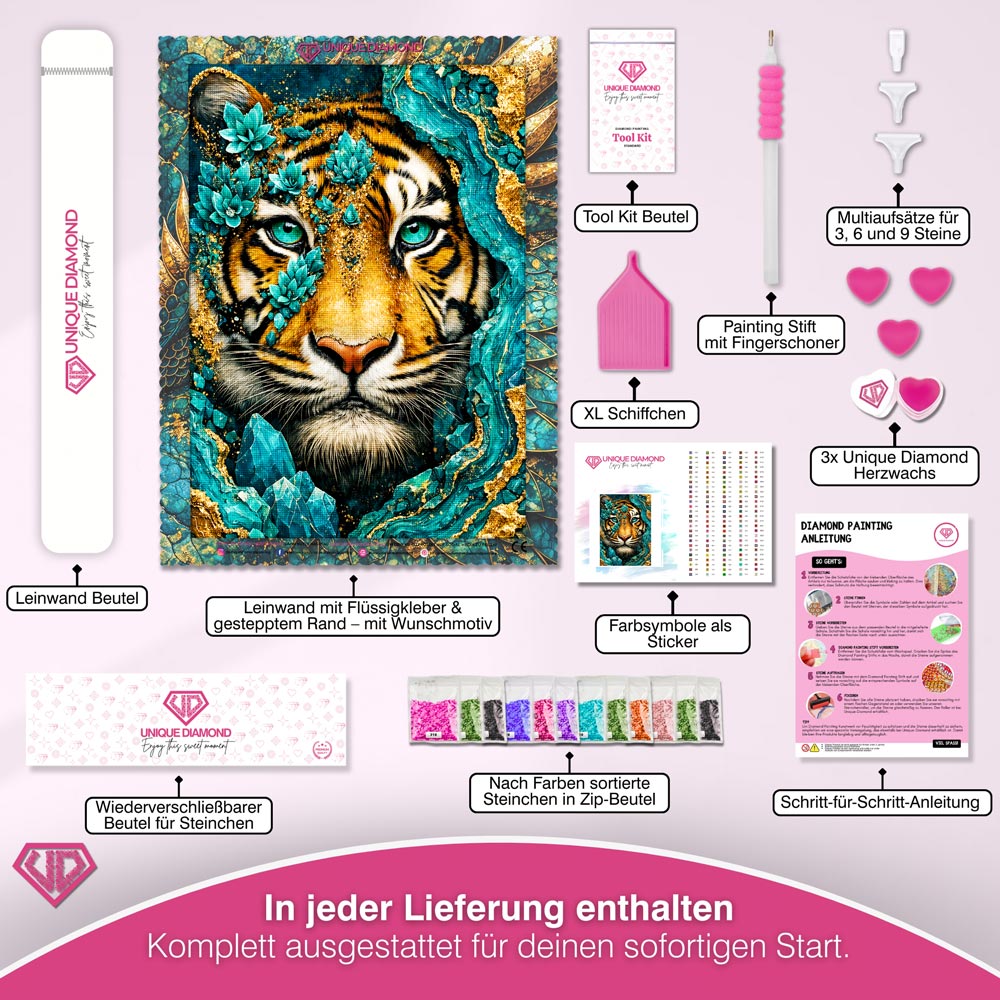 5D Diamond Painting – Emerald Tiger Spirit