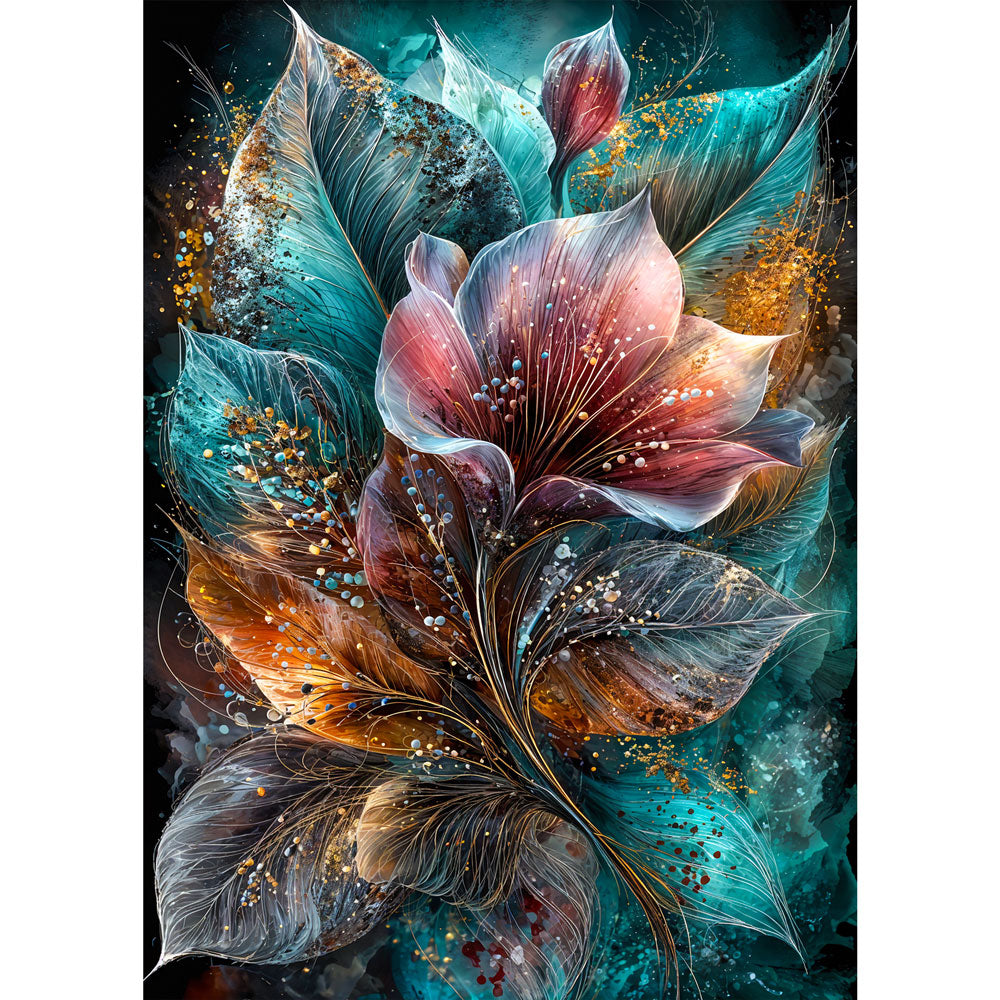 5D Diamond Painting – Ethereal Bloom, Unique-Diamond