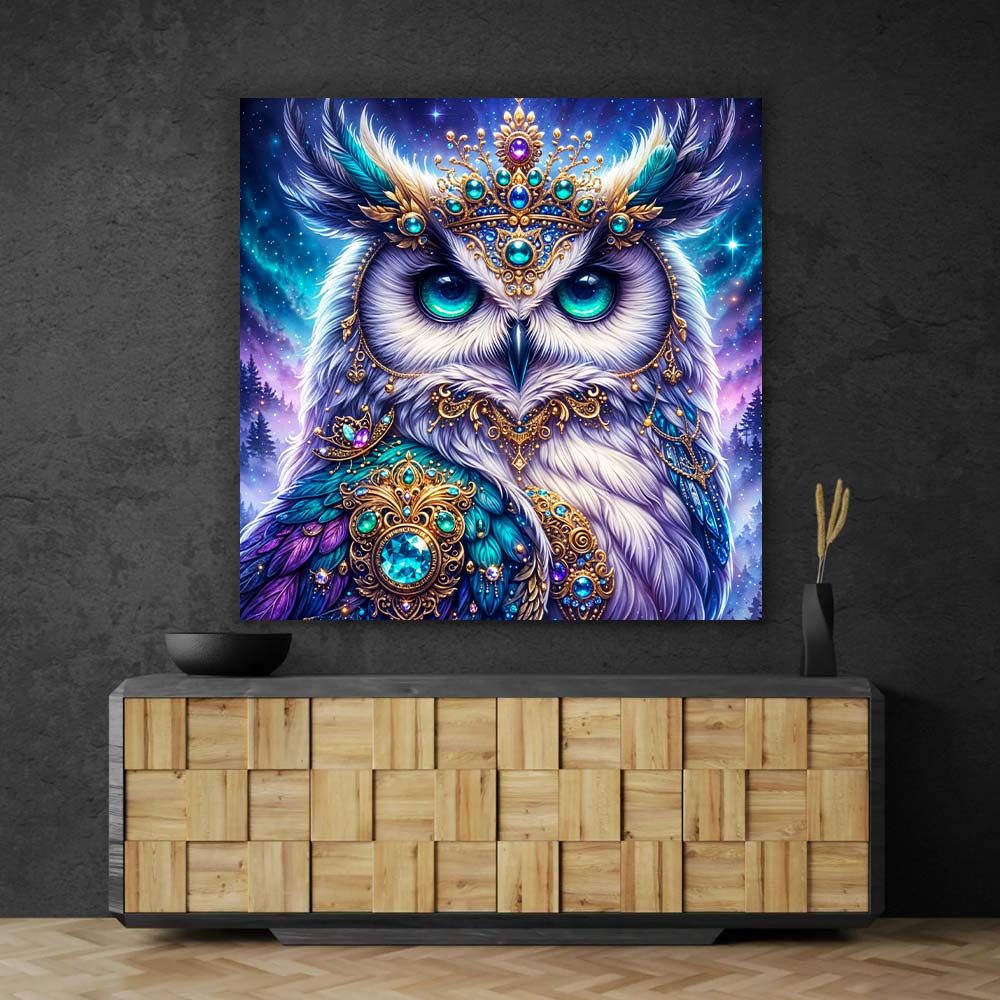 5D Diamond Painting – Eule der Sternenkrone Unique-Diamond