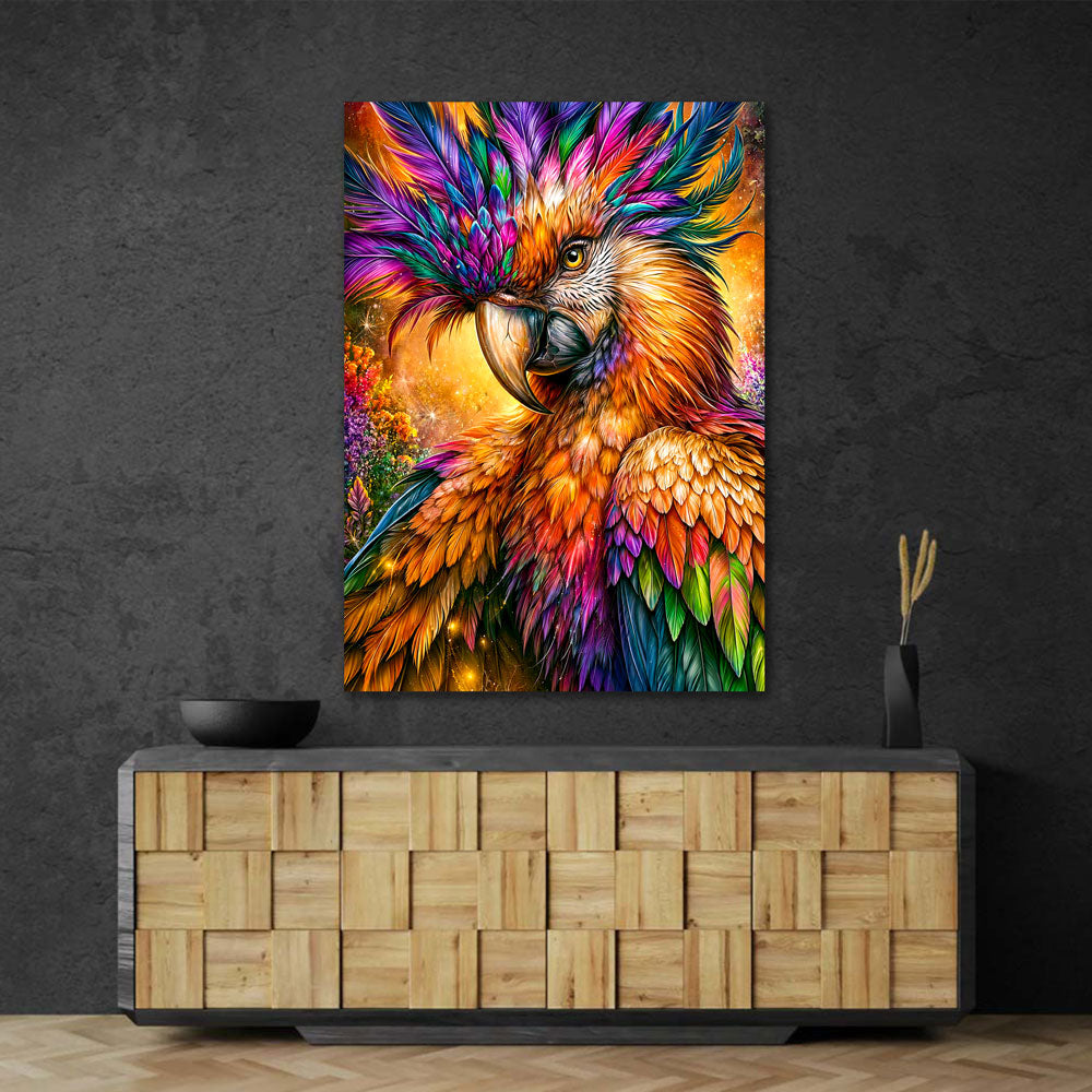 5D Diamond Painting – Farbenkrone des Tropenhimmels
