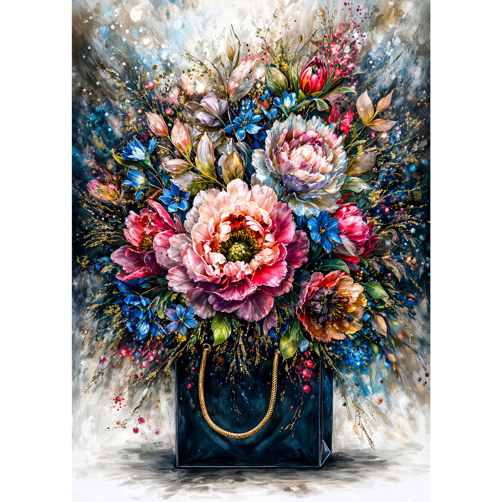 5D Diamond Painting – Florale Harmonie der Blütenpracht | Unique Diamond