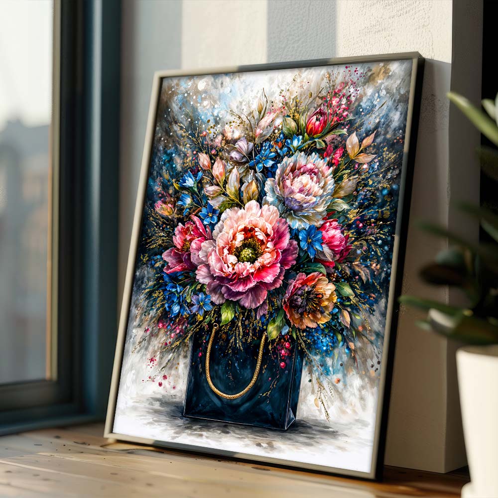 5D Diamond Painting – Florale Harmonie der Blütenpracht