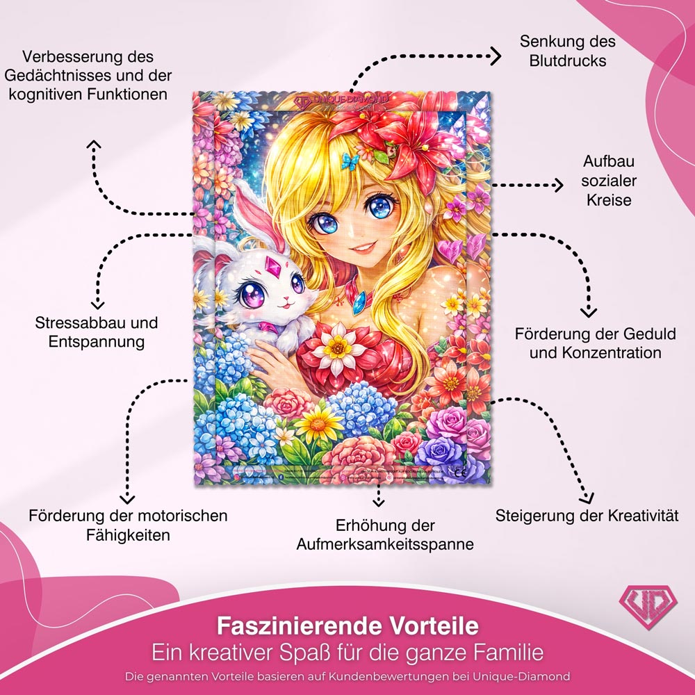5D Diamond Painting – Flower Fairy & Magic Bunny