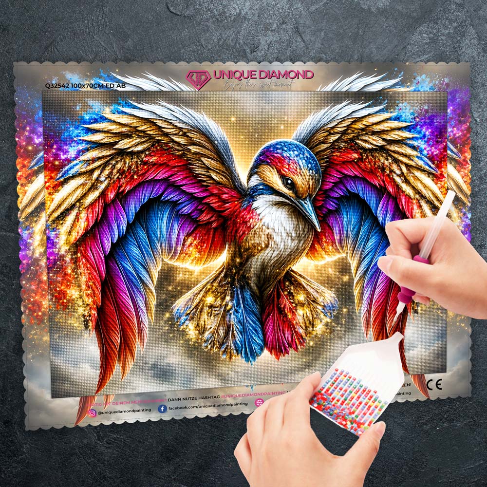 5D Diamond Painting – Flügel aus Farbenlicht