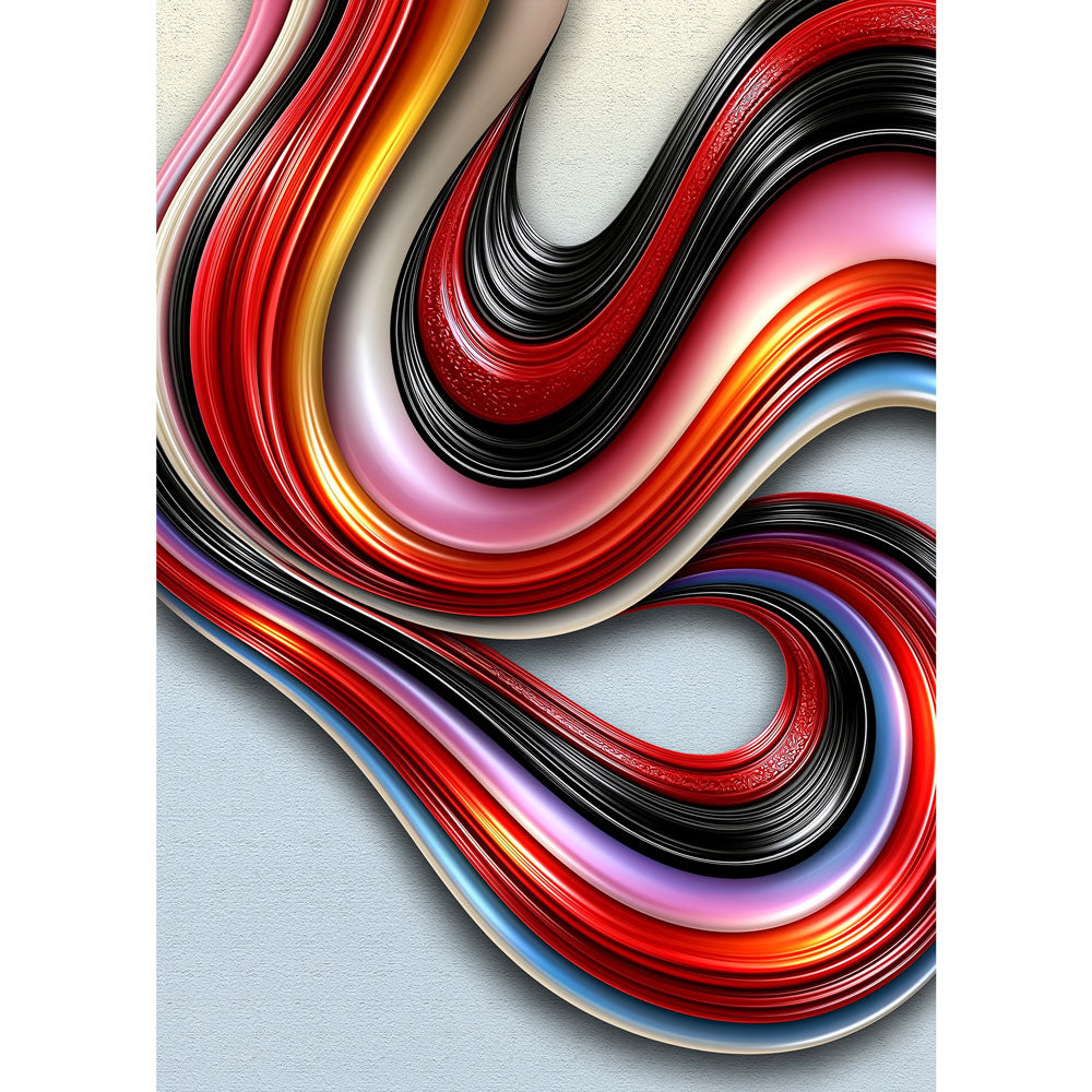 5D Diamond Painting – Fluss der Karminlinien | Unique Diamond