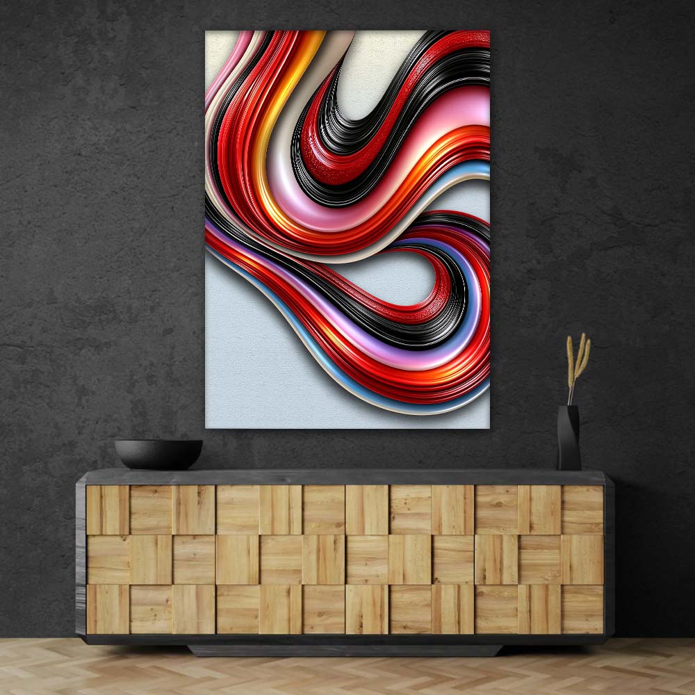 5D Diamond Painting – Fluss der Karminlinien