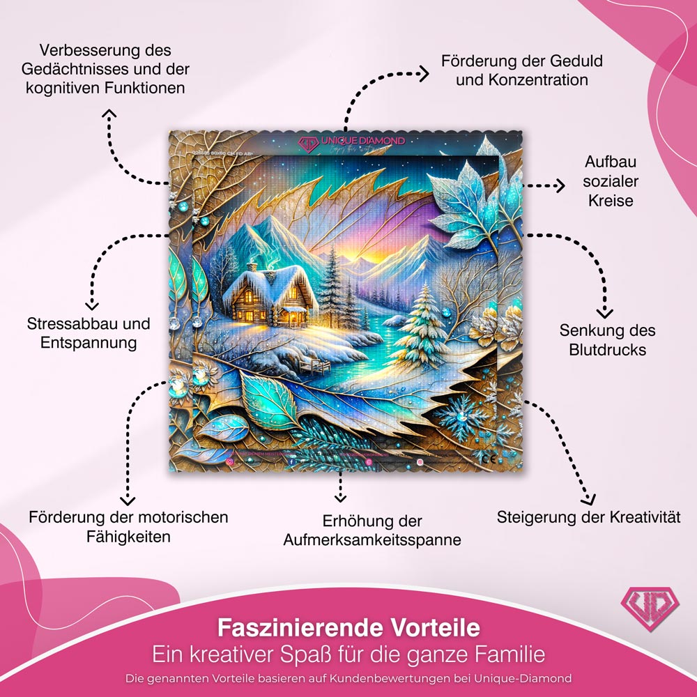 5D Diamond Painting – Frosthauch im Juwelental Unique-Diamond